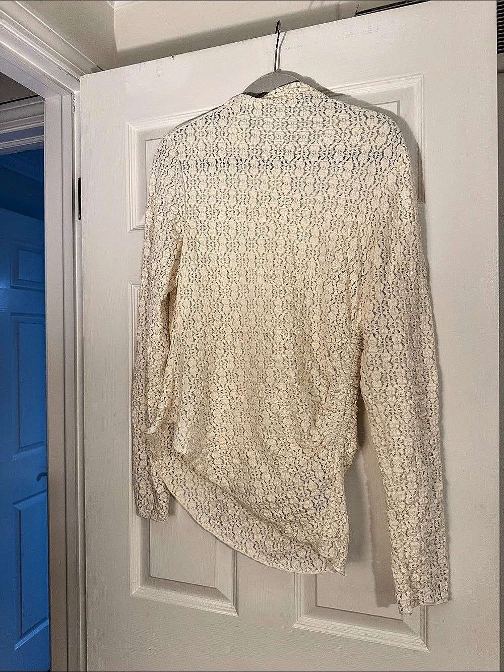 Pilcro Cream Lace Long Sleeve Blouse Like New